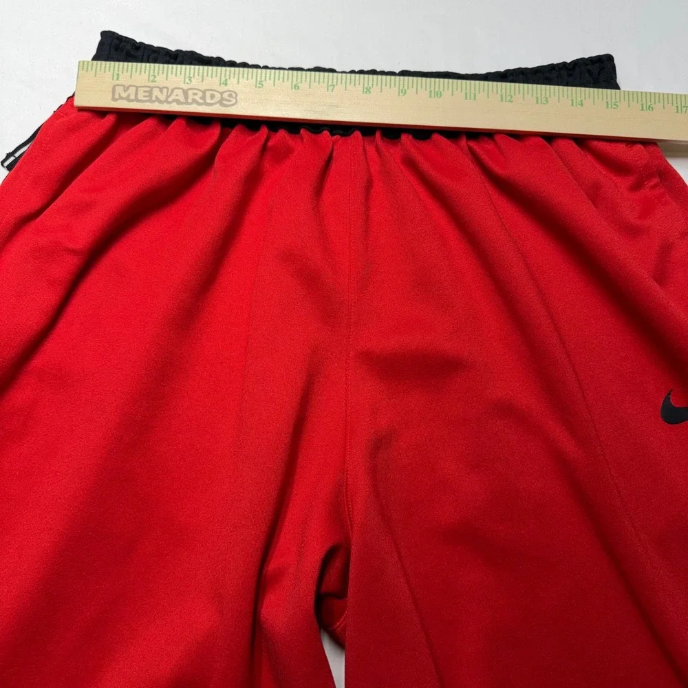 Nike Dri-FIT Basketball Shorts Mens XXL Red Black Zipper Pockets Athletic Gym - Picture 5 of 11